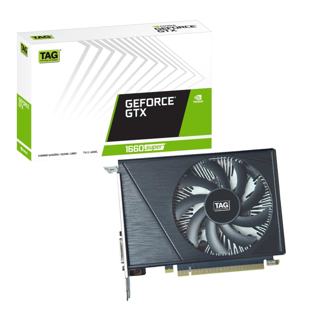 TAG GTX 1660 Super 6GB GDDR6 Graphics Card, Powered by NVIDIA, 192-bit PCIe 3.0 GPU, 1785 MHz Boost Clock,